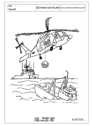 Helikopter boyama sayfaları